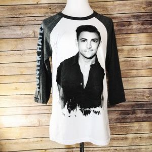 Hunter Hayes SIGNED White & Grey Baseball Tee